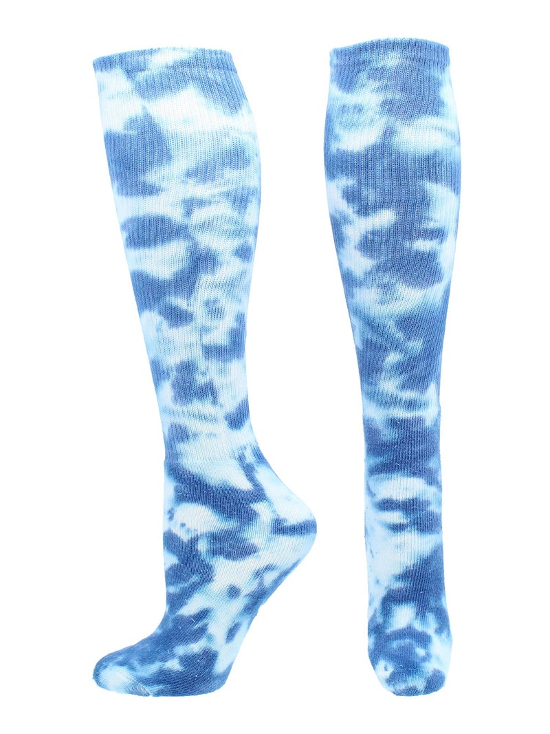 TCK Tie Dye Multisport Tube Socks (Royal/White, Small) - Image 1